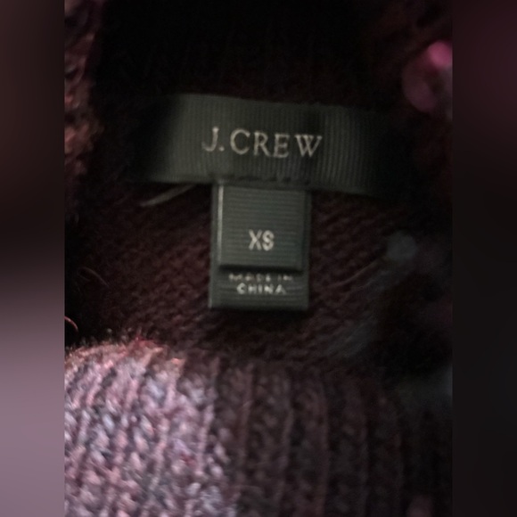 J. Crew women’s wool blend burgundy turtleneck sweater size XS - Picture 7 of 9